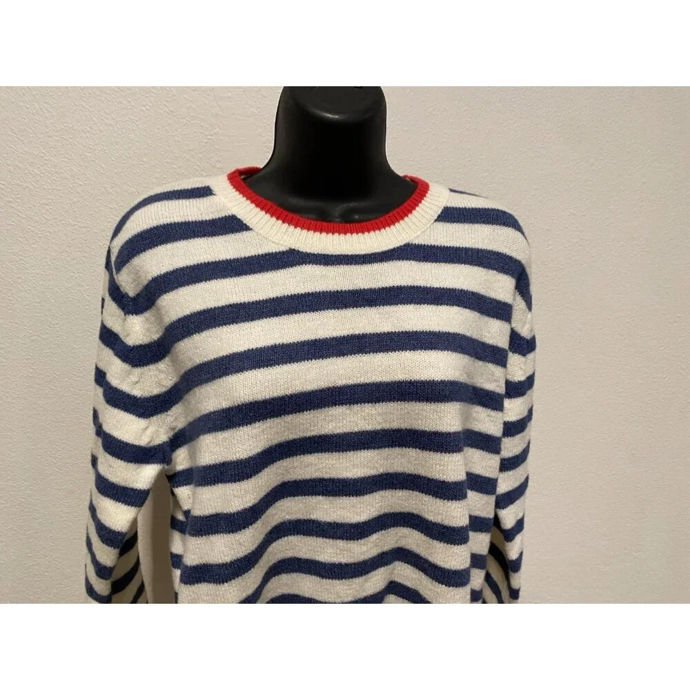 Shein Womens Size M Sweater Striped Long Sleeve - Picture 2 of 9